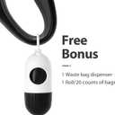 Fida Retractable Dog Leash with Dispenser and Poop Bags, 16 ft Pet Walking Leash for Small Dog or Cat up to 26 lbs, Anti-Slip Soft Handle, Tangle Free, Reflective Nylon Tape (S, Black)