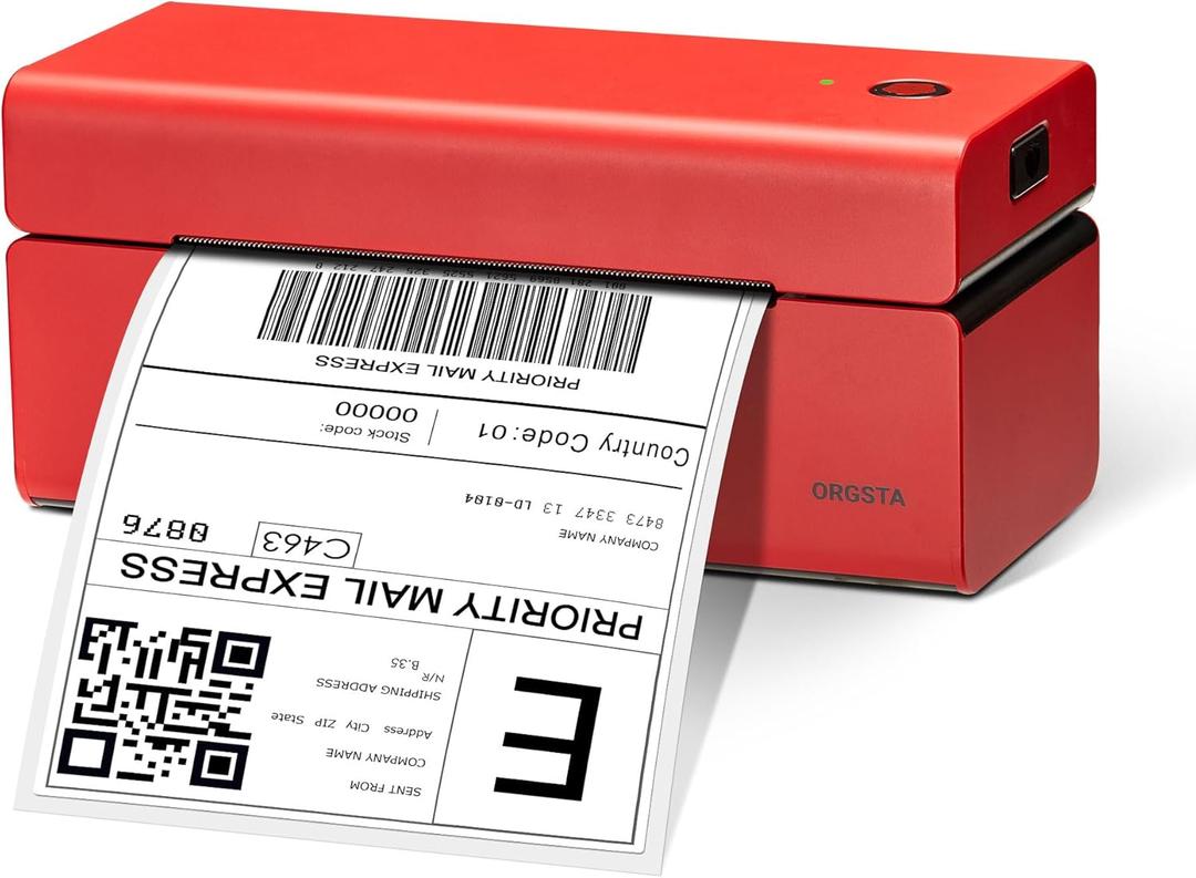 ORGSTA USB Shipping Label Printer - T001 4x6 Thermal Label Printer for Small Business, High Speed Label Printers for Shipping Package, Used for Ebay, Amazon, Shopify, Etsy, USPS, FedEx(USB Only)