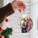 Archangel Michael Stained Glass Ornament - Christmas Ornaments | Christmas Decorations for Tree | Warrior Angel Decor Christian Gifts | Faithful Gifts | Religious Gift