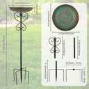 Metal Bird Bath for Outside,Garden Bird Baths for Outdoors,Standing Birdbaths & Birdfeeder with Cast Iron Bowl for Garden Patio Yard Lawn Decor