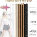 Acoustic Wood Wall Panels 2 Pack 47.6" x 23.6", Sound Proof Wooden Paneling for Walls, 3D Fluted Panel for Interior Wall Decor, Living Room, Bedroom - Teak (Cover Approx. 16 sq.ft)