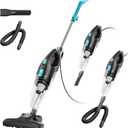 Corded Stick Vacuum Cleaner - Lightweight, Powerful Suction with 450W Motor, 3-in-1 16.4Ft Cord Vacuum Cleaners for Home, Hard Floor, Carpet, Pet Hair Light Blue