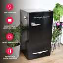 FRIGIDAIRE EFR376-BLACK 3.1 Cu Ft Black Retro Bar Fridge with Side Bottle Opener