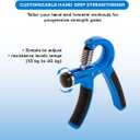 3 x Endless EL-1039 Adjustable Hand Grip Strengthener | Level: 10Kg to 40Kg Resistance | Equipment to Use in Home and Gym | For Forearm & Finger Power Gripper Exercises | Color: Assorted