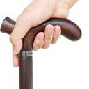 Wooden Walking Cane with 5 Height for Men and Women, Handmade Wood Cane with Comfort Grip Handle, Supportive Mobility Aid for Seniors, Fashionable & Classic Lightweight Stick