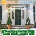 Grooy 2 Pack 3FT Artificial Cedar Topiary Trees with Pot for Porch Decor