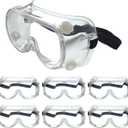 Safety Goggles 6 Pack - Anti-Fog Protective Safety Glasses - Clear Lens Adjustable Soft Lightweight Protection Eyewear