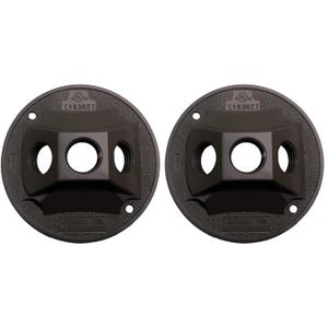 Sigma Electric 14383BR 1/2-inch 3 Hole Round Lamp Holder Cover, Bronze (Pack of 2)