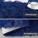 Shag Area Rugs for Bedroom Living Room,Ultra Soft Fluffy Area Rugs for Dorm,Indoor Carpet Nursery Rugs for Kids Girls Room Home Decor (Blue, 8x10 Feet)