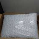 Cooling Pillow for Sleeping, CertiPUR-US Shredded Memory Foam Queen Pillow Set of 1, Cool Pillow for Hot Sleepers Adjustable Firm Pillow for Side, Back, Stomach Sleepers Soft Yet Support, White