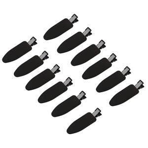 minihope 12 pieces No Bend Hair Clips, Curl Pin Clips, No Crease Hair Clips for Makeup Application2022 style, non-slip.Hair won't get caught between plastic attached to metal. (Black)