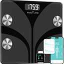 Posture Scale for Body Weight, Digital Bathroom Smart Scale, 13 Body Composition Analyzer Sync Weight Scale BMI Health Monitor Sync Apps 400lbs - Black (11.8*10.2)