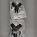 PATIKIL Washing Machine Hose Splitter Y-Type Reducer, 2Pcs Dishwasher Drain Hose Adapter Plastic Three-Way Split Pipe Connector with 3 Clamps for Bathrooms Balconies Kitchens, Black