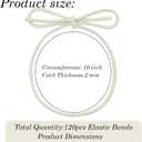 Pre-Tied Stretch Loops with Bows from Elastic Ribbon - 120pcs Metallic Elastic Cord for Boxes Bows Tags Gift Elastic Wrapping Crafts Cord String (Cream, 10inch)