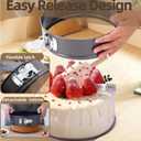 6 Pack Removable Springform Cake Pan, Round Nonstick Cheesecake Pan, Cake Pans Molds with Leakproof Bottom Removable for Baking Cheesecakes, Pie, Pizza and Quiches 7",8",9",9.5",10" ,11"