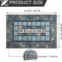 CHICHIC Rectangle Entrance Door Mat Large 24 x 36 Inch Entry Way High Traffic Area Doormat Front Door Rugs Outdoors Heavy Duty Welcome Mat, Non Slip Rubber Back Low Profile for Garage