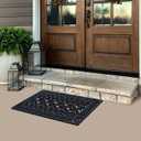 A1 Home Collections 9-LB Heavy Duty Rubber Doormat 24"36" - Won't Blow Away | Outside Front Door Mat, Mud Dirt Scraper, Non-Slip Drainage Mat for Entryway Patio Garage, All-Weather, 100% Rubber