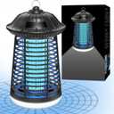 Bug Zapper Outdoor Indoor, 4200V Electric Mosquito Zapper Outdoor with LED Light, Electric Fly Zapper, Fly Traps, ABS Plastic, Plug in Mosquito Killer for Patio, Yard, Garden, Home (black)