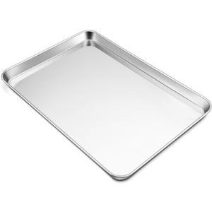 TeamFar Stainless Steel Baking Sheet, 20’’ x 14’’ Large Baking Sheet Pan Bakeware Set Cookie Sheets for Baking, Roasting, Cooking, Non Toxic, Mirror Finish & Dishwasher Safe