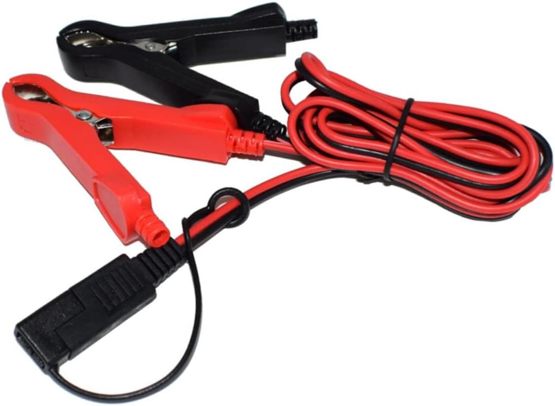 Gatuida 12v Alligator Clip Charging Cable Sae to Gator Clips Adapter Motorcycle Charger Cable