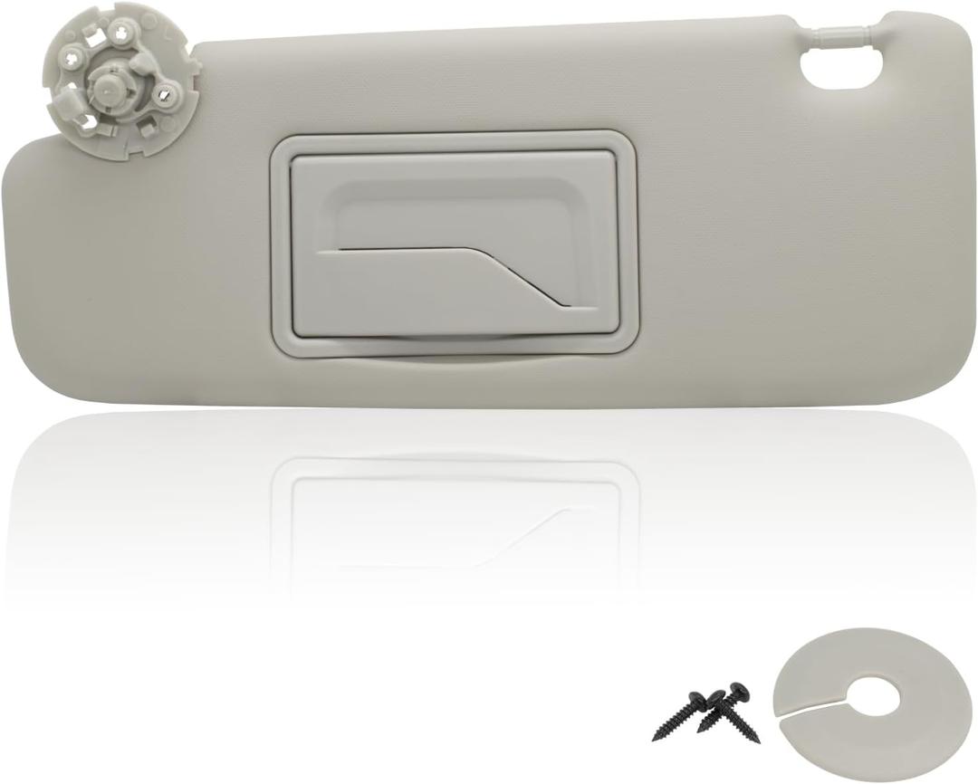 NHILES Left Driver Sun Visor Compatible with Chevy Cruze 2011-2019 Sun Visor Replacement Number 95034256 95034253 84126667 84126658 Color: Grey