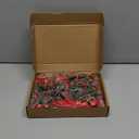 Syhood 6 Pcs Christmas Bows with Pine Cones Pine Needles Xmas Velvet Bows Red Ribbon Christmas Tree Wreath Decoration for Xmas Parties Indoor Outdoor Crafts DIY Decor