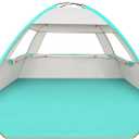Venustas Beach Tent Sun Shelter for 3/4-5/6-7/8-10 Person, UPF 50+ UV Protection Beach Canopy, Lightweight and Easy Setup Cabana, Portable Shade Tent (Mint Green)