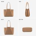 LOVEVOOK Laptop Tote for Women - 15.6 Inch Faux Leather Laptop Bag with Clutch, Large Capacity Office Purse Computer