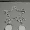 BlcTec 4th of July Decorations, 2 Pack Patriotic Red White Blue Star Window Lights with Suction Cups, Timer, Battery Operated Durable Metal Frame Silhouette Lights for July 4th Window Wall Decorations