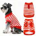 Striped Dog Sweater, Puppy Sweaters for Small Dogs Boy Girl, Warm Stretchy Pets Coats Sweatshirt, Thick Warm Cozy Stretchy Sweater for Dog&Cat (Red & White Strip, XL)