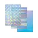 Iridescent Holographic Acrylic Sheets Sparkle Aurora Plexiglass Sheets PMMA Cast Acrylic Sheets for Laser Cutting Crafting DIY Home/Festival Decore(3, Dazzling Blue+Cullet +Aurora, 8x12 inch)
