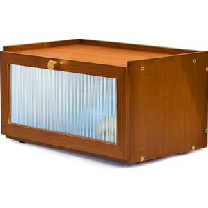 ETMI Vintage Bread Box for Kitchen Countertop - Retro Brown Bread Storage Box Breadbox