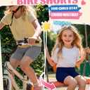 Custoneei 3 Pack Girls Bike Shorts 5-14 Years, 3-Color, 13-14 Years
