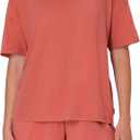 Hanes Women's Pajamas Set, Comfywear Pajamas for Women Set, Originals SupertSoft Loungewear, T-Shirt & Sleep Shorts, S
