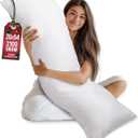 Utopia Bedding Full Body Pillow for Adults (White, 20 x 54 Inch), Long Pillow Insert for Sleeping, Ideal for Side Sleepers