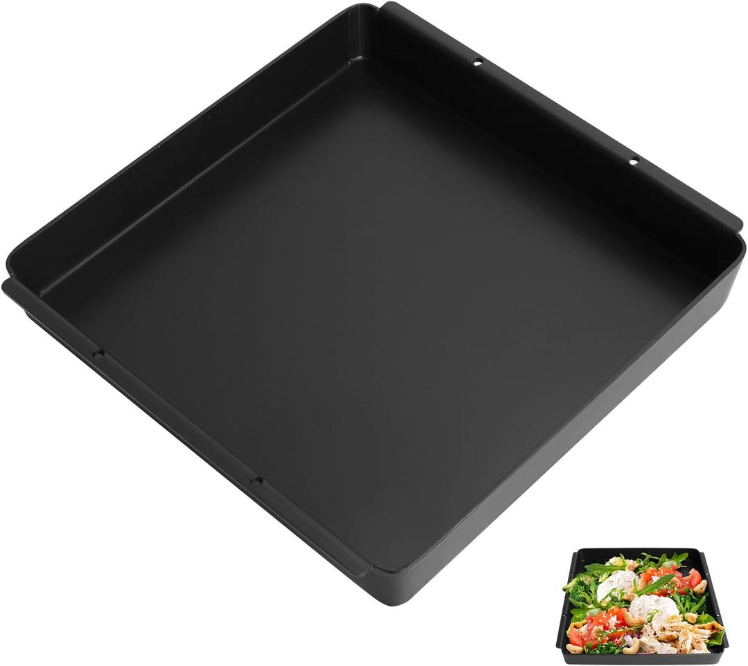 Non-Stick Griddle Plate for Ninja XSKOCTPN Woodfire OO100 Series,12 x 12 Cooking Baking Pan for Ninja Woodfire Outdoor Pizza Oven Grill Accessories, Pre-Seasoned
