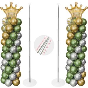 Balloon Stand, Balloon Arch Stand, 7 Feet Balloon Arch Kit of 2, Adjustable Metal Balloon Column Stand for Birthday Party, Wedding, Baby Shower, Graduation Decorations