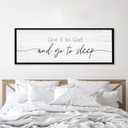 Give It to God and Go to Sleep Sign Framed Large 41''15'' Above Bed Wall Decor for Bedroom Farmhouse Wall Decor Guest Room Decor Rustic Master Bedroom Wall Decoration Wood Wall Art (black frame)