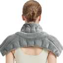 Microwavable Heating Pads, Microwave Heating Pad for Neck and Shoulders, Heated Neck Wrap, Hands-Free Weighted Shoulder Wrap for Relax and Soothing