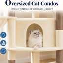 Hey-brother Cat Tree Tower for Indoor Corner with Spacious Condo, MPJ062MJ