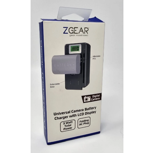 ZGEAR - Universal Camera Battery Charger W/LCD Charge Display