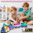 Electric Train Set for Toddler 2-4, Control Music Train Toy with Light, Tracks, Toddler Toys for 2 3 4 5 Year Old Boy, Baby Toys for 2-5 Year Old Boy Birthday Gifts