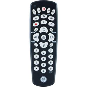 GE Universal Remote Control for Samsung, Vizio, LG, Sony, Sharp, Roku, Apple TV, TCL, Panasonic, Smart TVs, Streaming Players, Blu-ray, DVD, 4-Device, Black, 34708