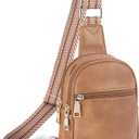 Telena Small Sling Bag for Women Leather Crossbody Fanny Packs Chest Bag for Women