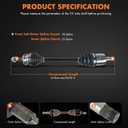 Front Left Driver Side CV Axle Half Shaft Assembly Fit for Honda Civic