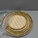 Rattan Tray Handmade Bamboo Basket Buns Bread Bamboo Products Household Storage Shau Kei Bamboo Basket Weaving Bamboo Weaving Sun Dry Goods Bamboo Sieve 5 Pcs Set (Natural One Size