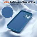 SUPFINE Designed for iPhone 14 Pro Max Case,Premium Liquid Silicone with [Soft Anti-Scratch Microfiber Lining][Upgraded Camera Protection] Slim Shockproof Phone Case for Men Women Girls,Deep Blue