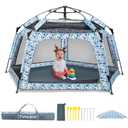 Baby Playpen Pop-up Tent - Outdoor & Indoor Play Tent for Beach with Canopy Travel Bag Portable Play Yard for Babies & Toddlers (Ocean),  Item dimensions 68.9 x 43.31 x 35.43 inches 