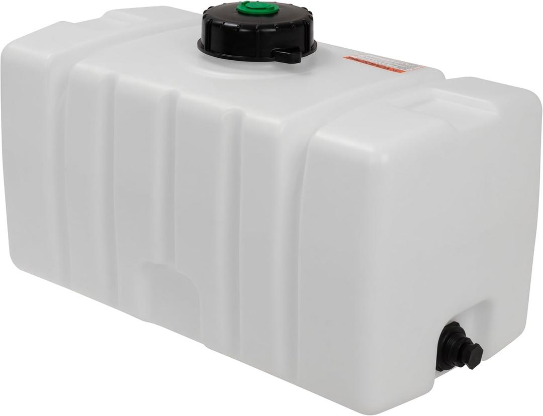 50 Gallon Water Storage Tank and Sprayer Tank, Square Plastic Reservoir for Water and Non-Flammable Liquids, 38.00" L x 18.85" W x 22.55" (107049A03)