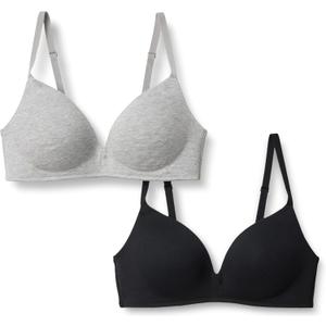 Amazon Essentials Women's Cotton Jersey Lined Plunge Bralette